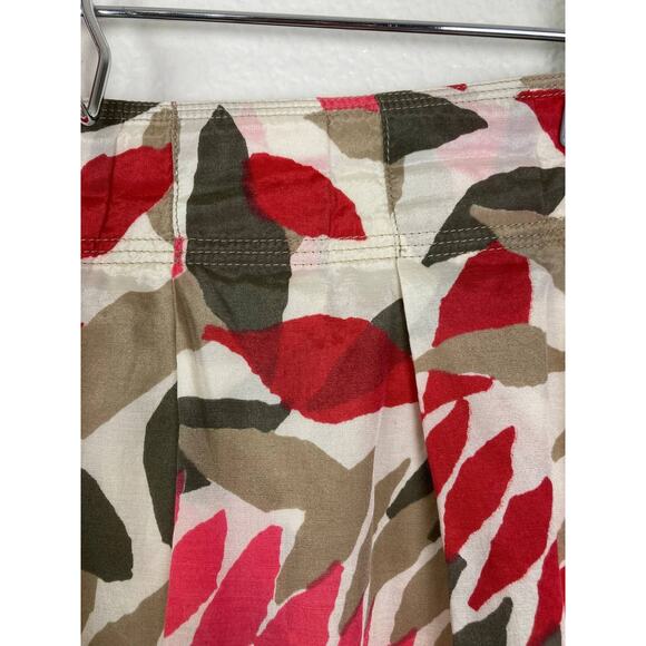 NIC + ZOE Skirt Silk Midi Aline Pleated Flared Lined Side Zipper Red Medium 8 - Picture 3 of 9